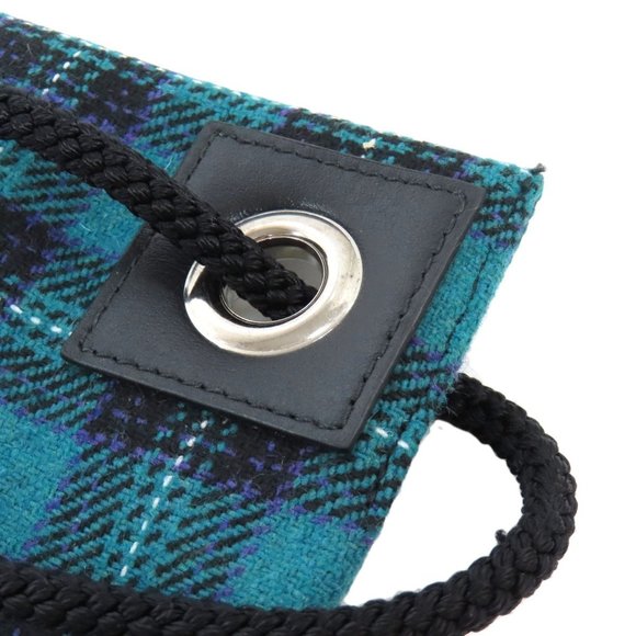 Jimmy Choo Knapsack Check Pattern Studs Backpack Daypack Canvas Women's - Picture 8 of 11